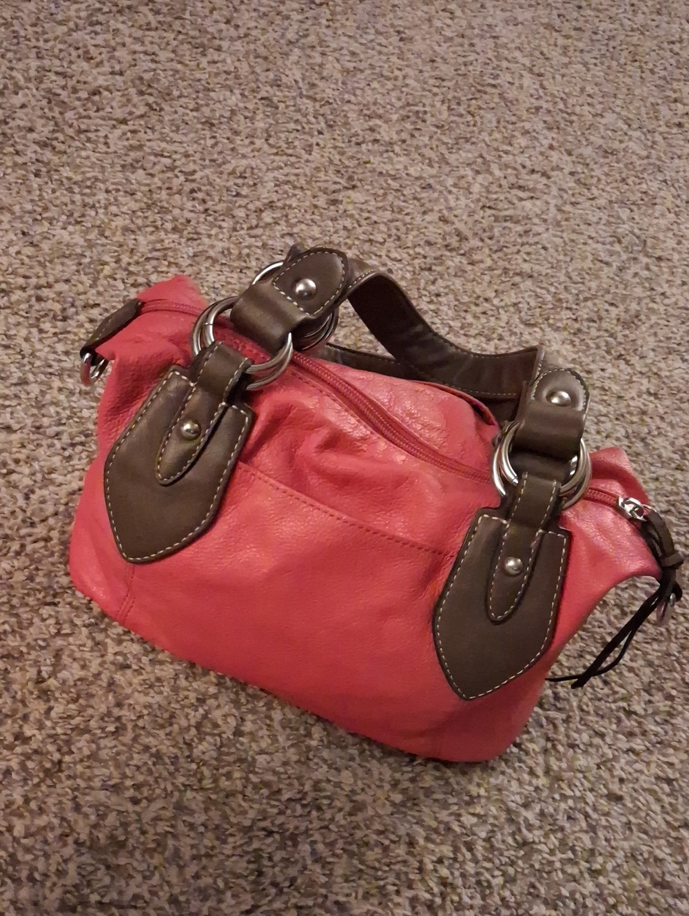 New Never Used St Johns Bay Genuine leather Satchel Handbag